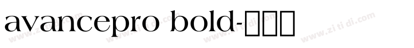 avancepro bold字体转换